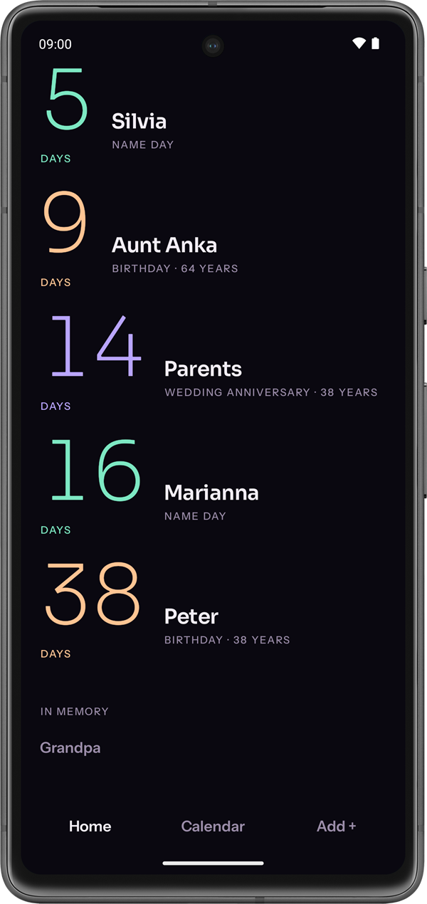 In memory: the dates stay, the counting stops