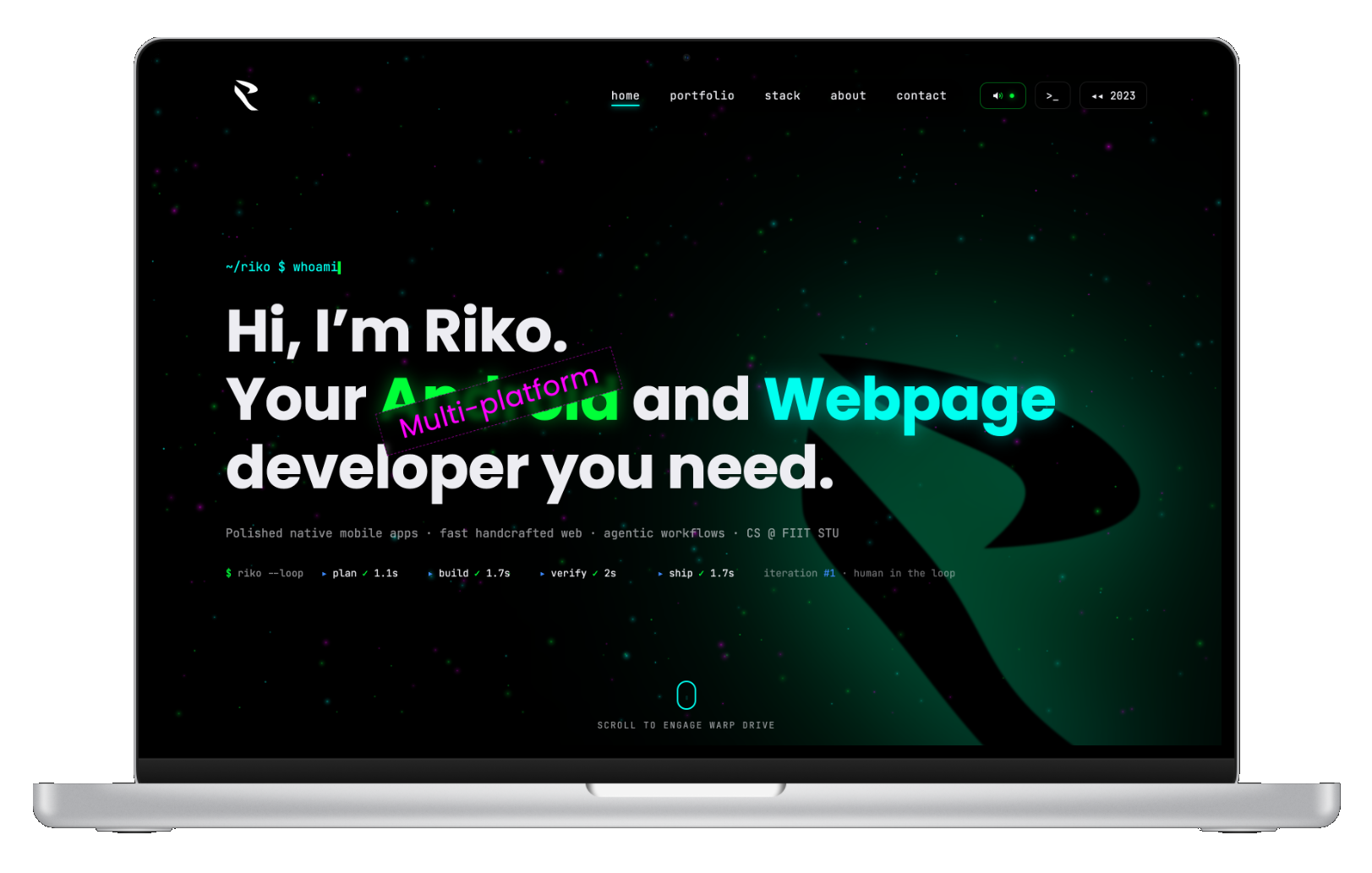 RikoDev mockup